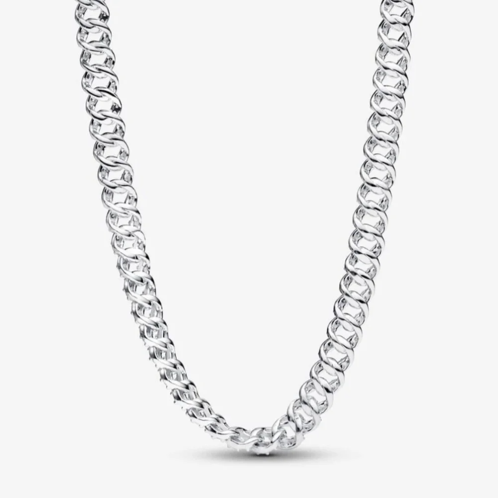 PANDORA ALE TIMELESS PAVE CUBAN CHAIN NECKLACE, STERLING SILVER! NEW! - Picture 4 of 10